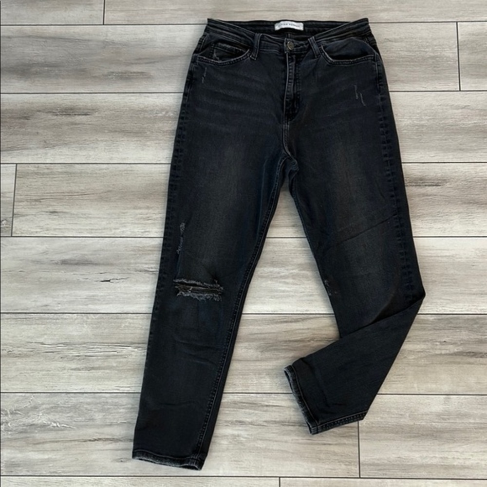 Flying Monkey distressed MOM jeans Y3153 in black size 28